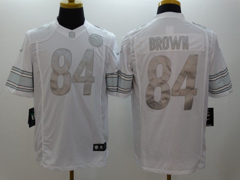 Men's Pittsburgh Steelers Antonio Brown #84 White Jersey